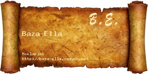 Baza Ella névjegykártya